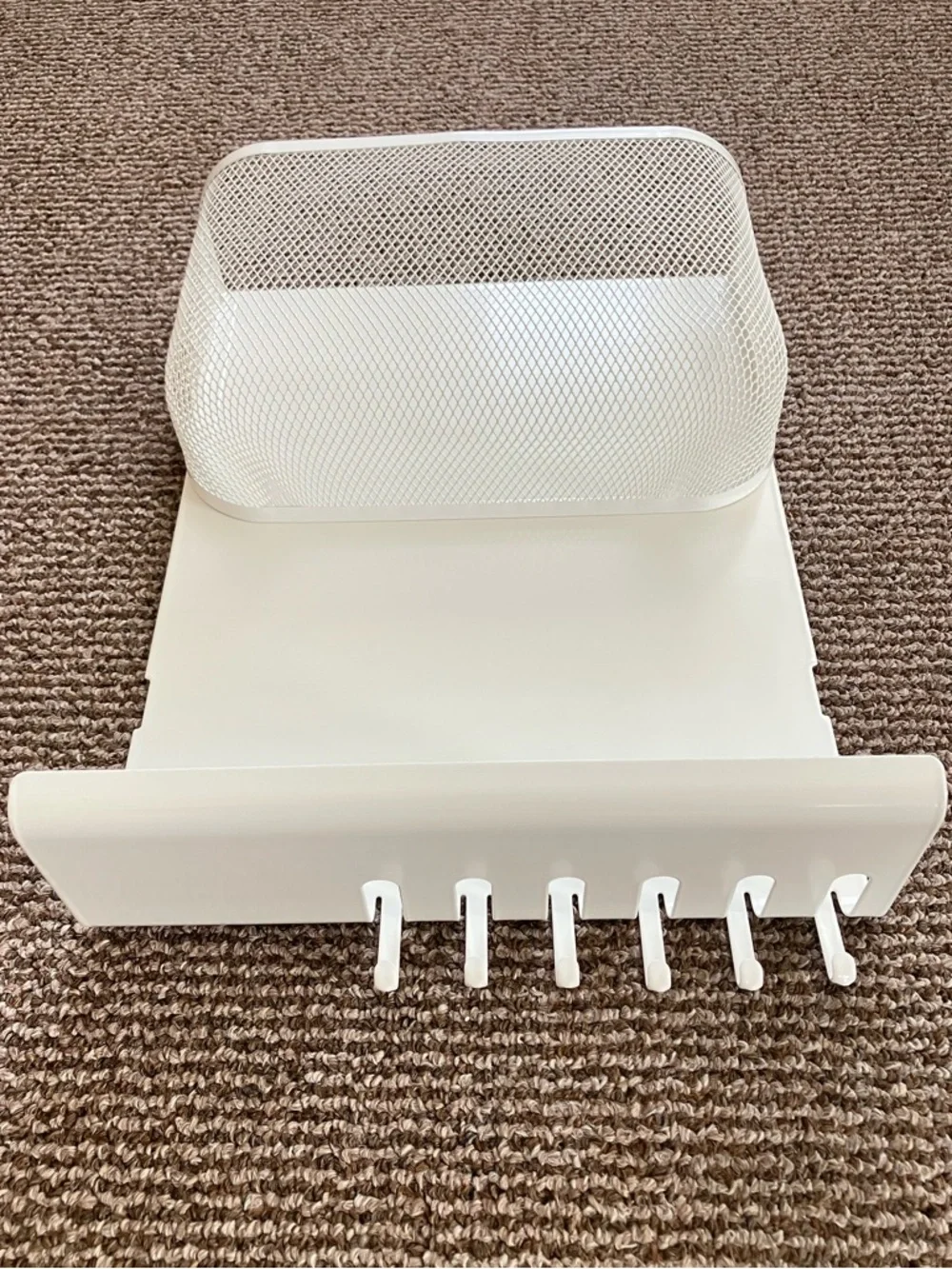 IKEA White Metal Mesh Wall Organizer DRÖNJÖNS Design Johanna Jelinek